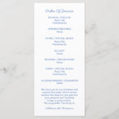 Simple Photo Funeral Order Of Service Flat Program プログラム (裏面)