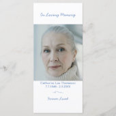 Simple Photo Funeral Order Of Service Flat Program プログラム (正面)