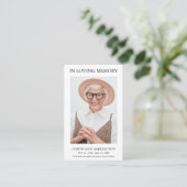Simple Photo Funeral Prayer Card 名刺 (スタンド正面)