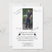Simple Photo Grad Party Invitation Personalize カード (裏面)