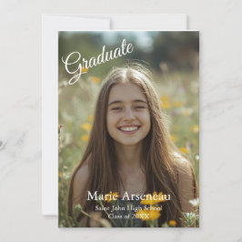  Simple Photo 'Graduate Announcement' Personalize シーズンカード