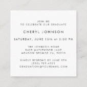 Simple Photo Graduation Invitation Enclosure Card エンクロージャーカード (裏面)