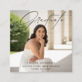 Simple Photo Graduation Invitation Enclosure Card エンクロージャーカード (正面)