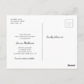 Simple photo graduation photo save the date  ポストカード (裏面)