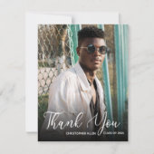 Simple Photo Graduation Thank You ノートカード (正面)