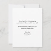 Simple Photo Graduation Thank You ノートカード (裏面)