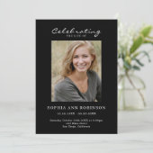 Simple Photo Memorial Order Of Service Black プログラム (スタンド正面)