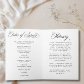 Simple Photo Memorial Order of Service Program  カード