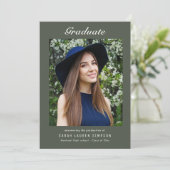 Simple photo modern graduation dinner 招待状 (スタンド正面)