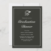 Simple photo modern graduation dinner 招待状 (裏面)