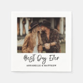 Simple Photo Modern Wedding スタンダードカクテルナプキン (正面)