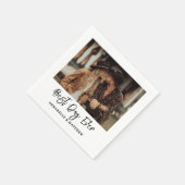 Simple Photo Modern Wedding スタンダードカクテルナプキン (角)
