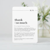 Simple Photo Monogram Rounded Wedding  サンキューカード (スタンド正面)