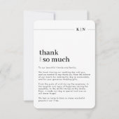 Simple Photo Monogram Rounded Wedding  サンキューカード (正面)