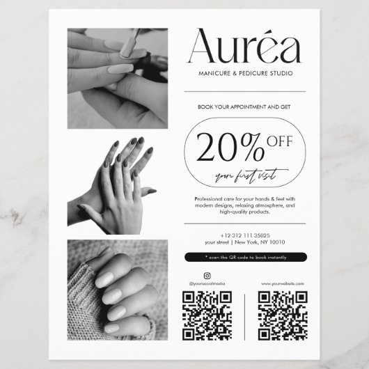 Simple Photo Nail Tech Beauty  チラシ (正面)