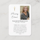Simple Photo Orthodox Funeral Prayer Card プレイスカード (正面)
