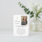 Simple Photo Orthodox Funeral Prayer Card プレイスカード (スタンド正面)