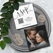 Simple Photo QR Code Wedding エンクロージャーカード
