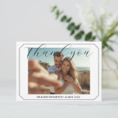 Simple Photo Wedding Thank you Card Modern Couple  招待状 (スタンド正面)