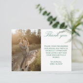 Simple Photo Wedding Thank you Card Modern Couple  招待状 (スタンド正面)