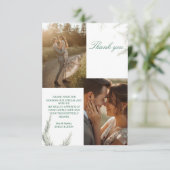 Simple Photo Wedding Thank you Card Modern Couple  招待状 (スタンド正面)