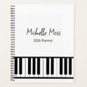 Simple Piano Pianist Music Teacher  プランナー手帳 (正面)