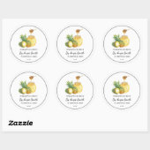 Simple Pineapple Infused Honey Label ラウンドシール (シート)