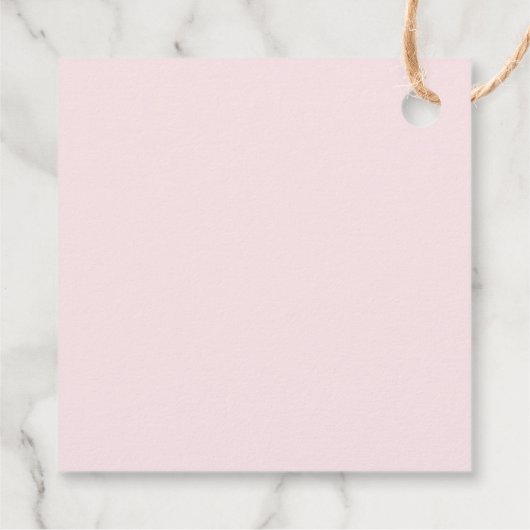 Simple Pink Bow Script Thank You Business  フェイバータグ (裏面)