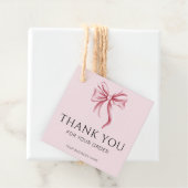Simple Pink Bow Thank You Business  フェイバータグ (インサイチュ)