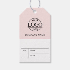 Simple Pink Business Logo Clothing Price Hang Tag ギフトタグ