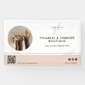 Simple Pink Business Logo Event Marketing QR Photo 横断幕 (横)