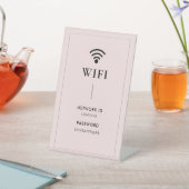 Simple Pink Business  Wifi Password and Network  台座サイン (インサイチュ)