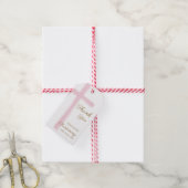 Simple Pink Cross Thank You Christening Baptism ギフトタグ (より糸付き)