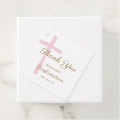 Simple Pink Cross Thank You Confirmation フェイバータグ (インサイチュ)