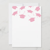Simple Pink Double Graduation Party Invitations 招待状 (裏面)