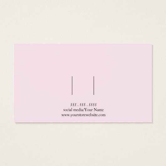 Simple Pink Hair Clip Barrette Display card (裏面)