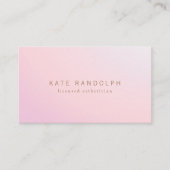 Simple Pink Lavender Ombre Esthetician 名刺 (正面)