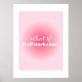 Simple Pink Motivational Poster ポスター (正面)