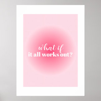 Simple Pink Motivational Poster ポスター