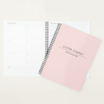 Simple Pink Professional Minimal Modern Business プランナー手帳<br><div class="desc">Modern business planner featuring a simple and minimal pink design with your name in a traditional serfi font along with your title.  This professional planner is versatile for any type of business.</div>