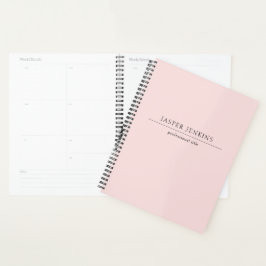 Simple Pink Professional Minimal Modern Business プランナー手帳