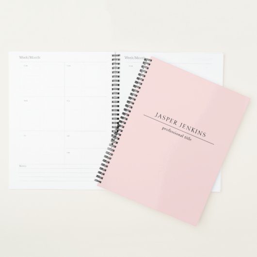 Simple Pink Professional Minimal Modern Business プランナー手帳 (ディスプレー)