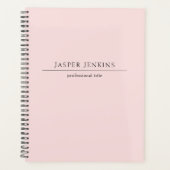 Simple Pink Professional Minimal Modern Business プランナー手帳 (正面)