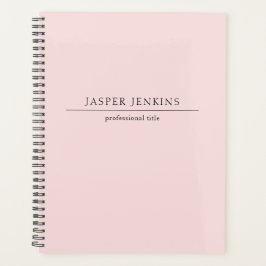 Simple Pink Professional Minimal Modern Business プランナー手帳