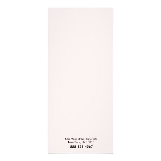 Simple Pink Script Salon Spa Service Menu ラックカード (裏面)