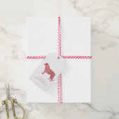 Simple Pink Tiger Art Personalized Stationery ギフトタグ (より糸付き)