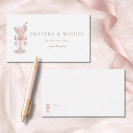 Simple Pink Tini Girl Baby Shower Prayers For Baby エンクロージャーカード
