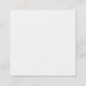 Simple Plain Black White Minimalist Modern スクエア名刺 (裏面)