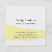 Simple Plain Cream Black White Minimalist Modern スクエア名刺 (正面)