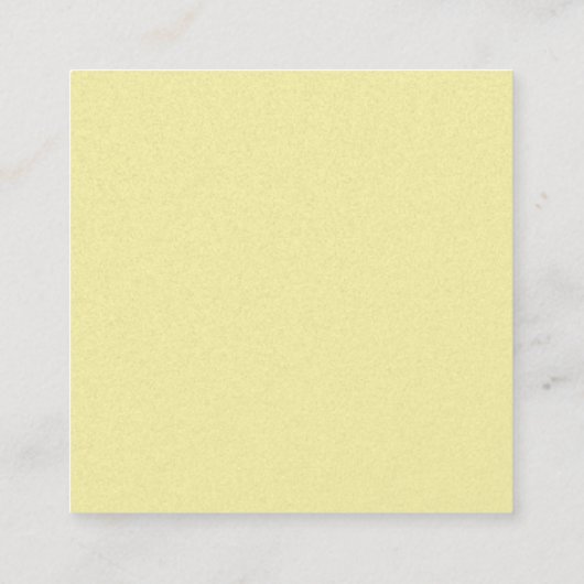 Simple Plain Cream Black White Minimalist Modern スクエア名刺 (裏面)